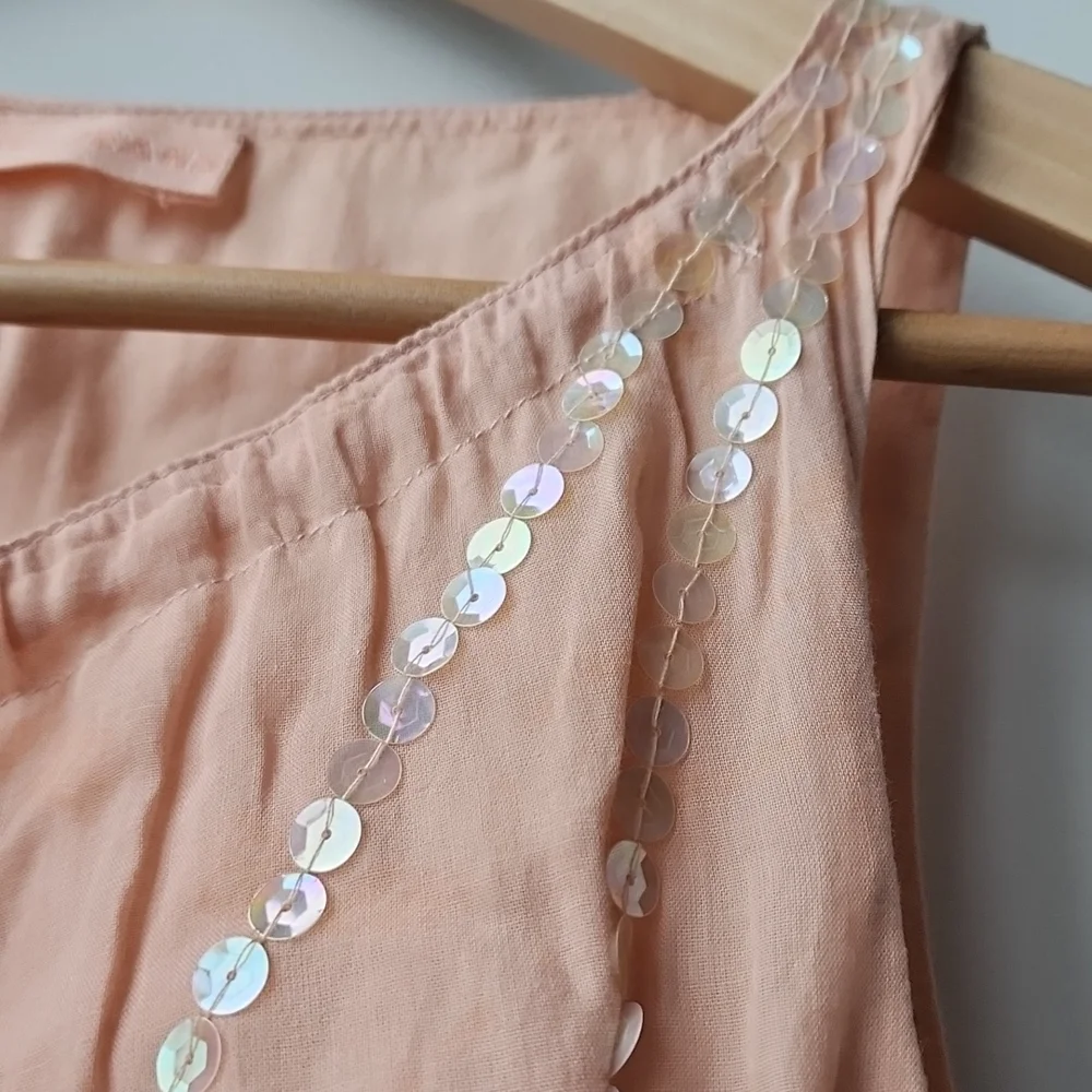Vintage Fendi Jeans Printed Cotton Sequin Tank Dress - Picture 9 of 13